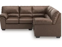 Mor Furniture Whitlock Tux Loveseat Sectional In Caramel, Left Facing