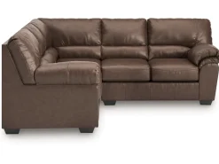 Mor Furniture Whitlock Tux Loveseat Sectional In Caramel, Left Facing