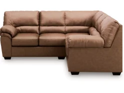 Mor Furniture Whitlock Tux Loveseat Sectional In Caramel, Left Facing