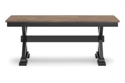 Mor Furniture Wildenauer Dining Bench In Brown/Black