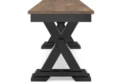 Mor Furniture Wildenauer Dining Bench In Brown/Black