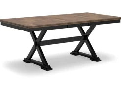 Mor Furniture Wildenauer Extendable Dining Table & 6 Chairs In Brown/Black