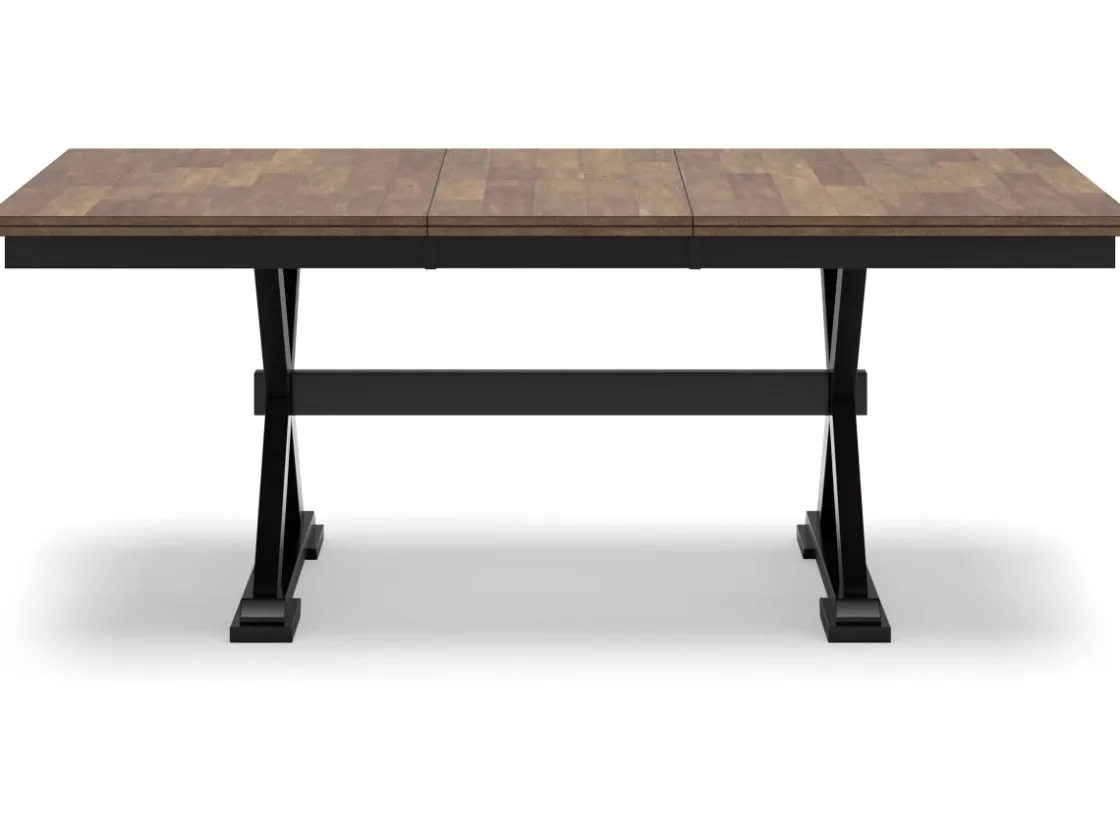 Mor Furniture Wildenauer Extendable Dining Table & 6 Chairs In Brown/Black