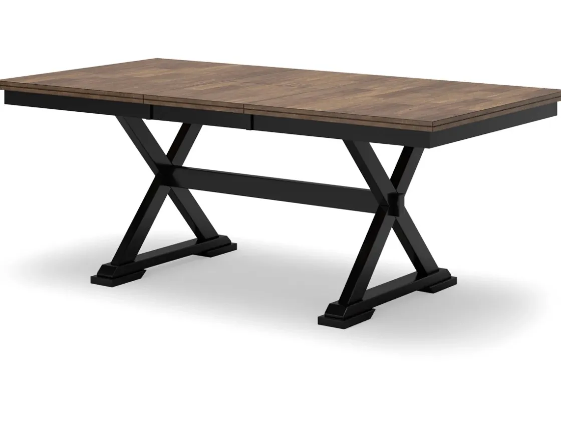 Mor Furniture Wildenauer Extendable Dining Table In Brown/Black