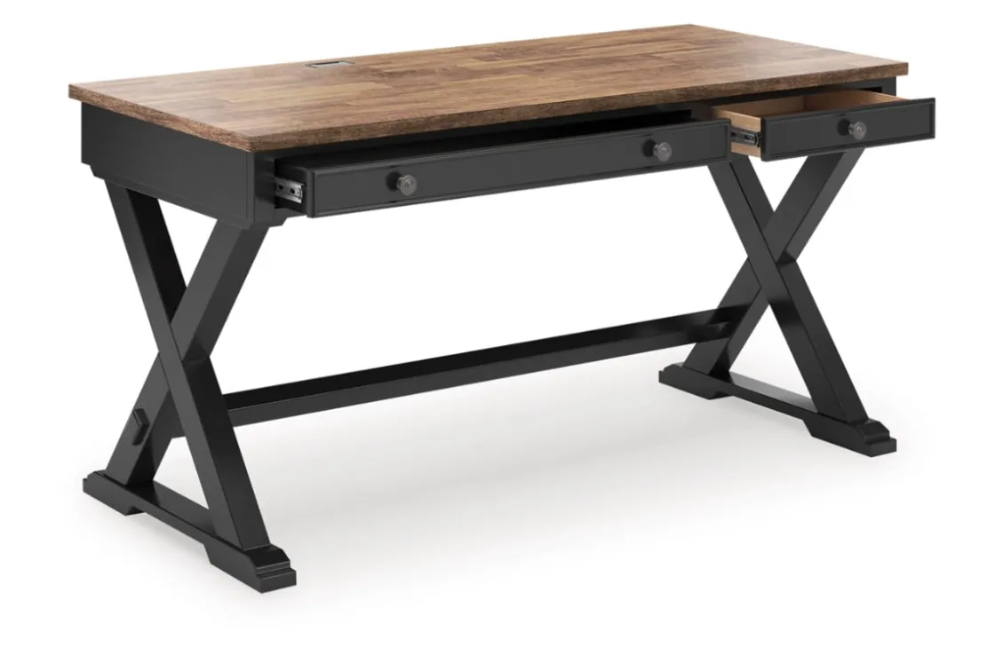 Mor Furniture Wildenauer Office Desk In Black/Brown