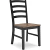 Mor Furniture Wildenauer Side Chair In Brown/Black, Set Of 2
