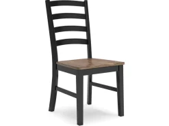 Mor Furniture Wildenauer Side Chair In Brown/Black, Set Of 2