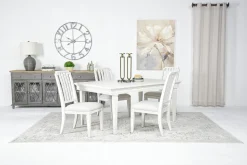 Mor Furniture Willowbrook Dining Table & 4 Chairs In Pebble, Slat