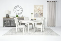 Mor Furniture Willowbrook Dining Table & 4 Chairs In Pebble, Slat