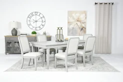 Mor Furniture Willowbrook Dining Table & 6 Chairs In Egg Shell White