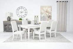 Mor Furniture Willowbrook Dining Table & 6 Chairs In Egg Shell White