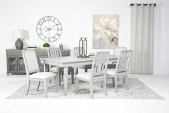 Mor Furniture Willowbrook Dining Table & 6 Chairs In Egg Shell White
