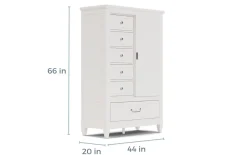 Mor Furniture Willowbrook Door Chest In Egg Shell White
