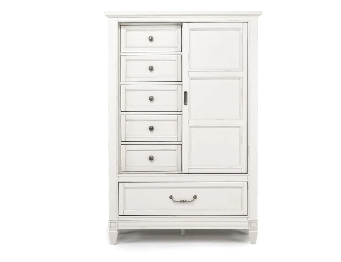 Mor Furniture Willowbrook Door Chest In Egg Shell White