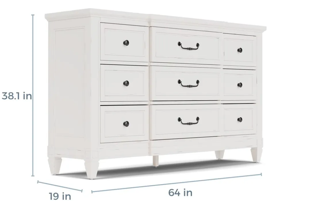 Mor Furniture Willowbrook Dresser In Egg Shell White