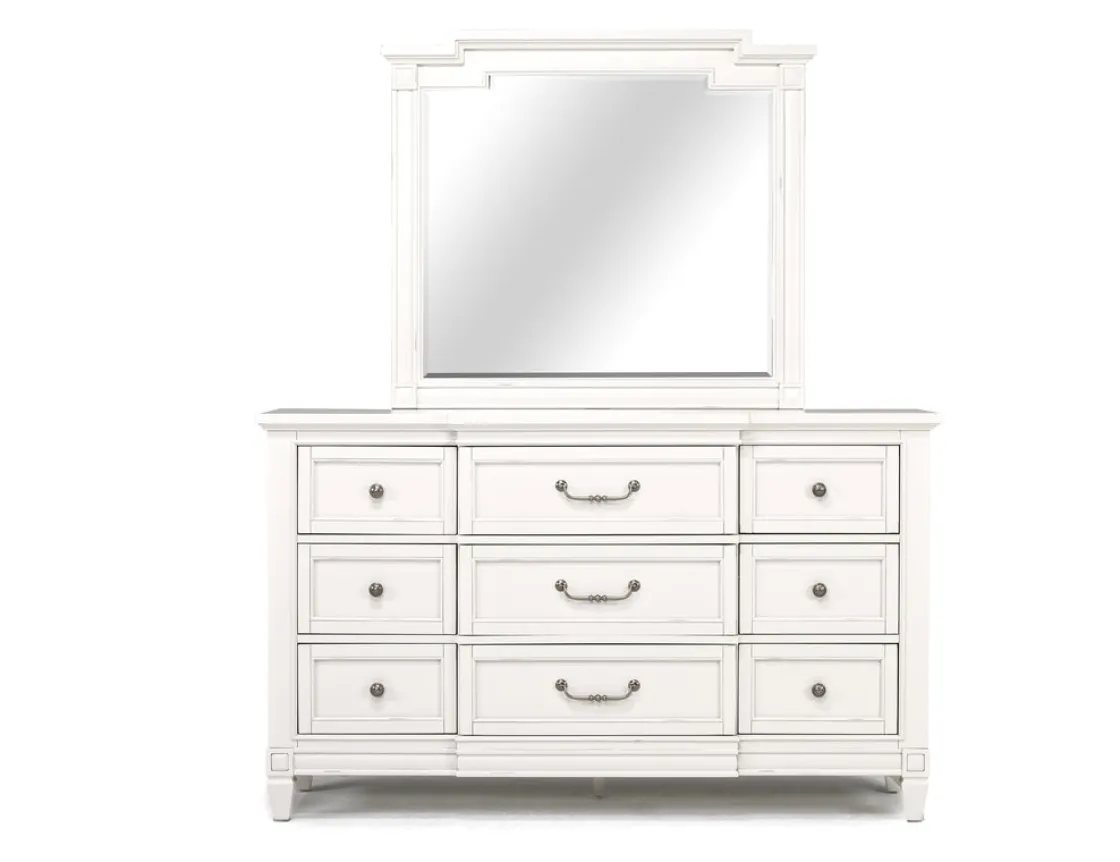 Mor Furniture Willowbrook Mirror In Egg Shell White