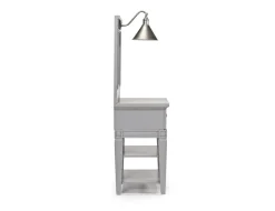 Mor Furniture Willowbrook Nightstand & Hutch W/ Lamp In Egg Shell White
