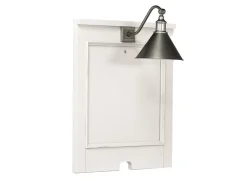 Mor Furniture Willowbrook Nightstand & Hutch W/ Lamp In Egg Shell White