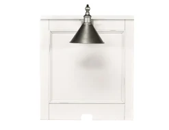 Mor Furniture Willowbrook Nightstand & Hutch W/ Lamp In Egg Shell White
