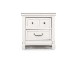 Mor Furniture Willowbrook Panel Bed, Dresser, Mirror & Nightstand In Pebble, Queen