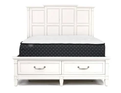 Mor Furniture Willowbrook Panel Bed, Dresser, Mirror & Nightstand In Pebble, Queen