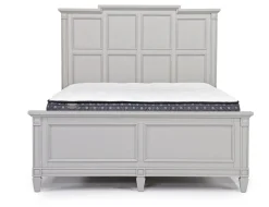 Mor Furniture Willowbrook Panel Bed, Dresser, Mirror & Nightstand In Pebble, Queen