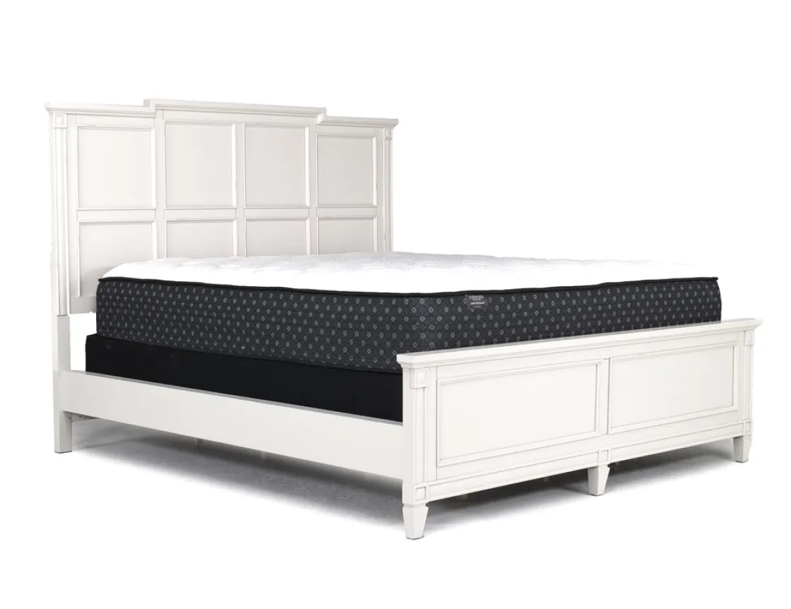 Mor Furniture Willowbrook Panel Bed, Dresser, Mirror & Nightstand In Pebble, Queen