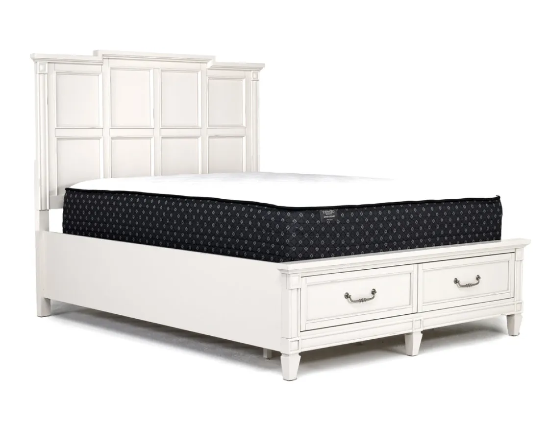 Mor Furniture Willowbrook Panel Bed, Dresser, Mirror & Nightstand In Pebble, Queen