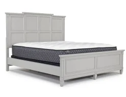 Mor Furniture Willowbrook Panel Bed, Dresser, Mirror & Nightstand In Pebble, Queen