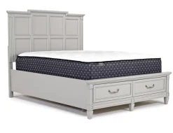 Mor Furniture Willowbrook Panel Bed In Pebble, Queen