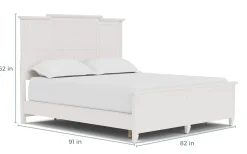 Mor Furniture Willowbrook Panel Bed In Pebble, Queen