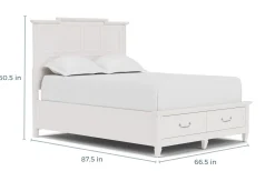 Mor Furniture Willowbrook Panel Bed In Pebble, Queen