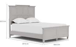 Mor Furniture Willowbrook Panel Bed In Pebble, Queen