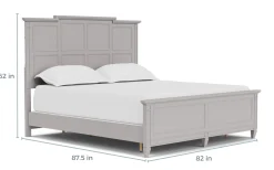 Mor Furniture Willowbrook Panel Bed In Pebble, Queen