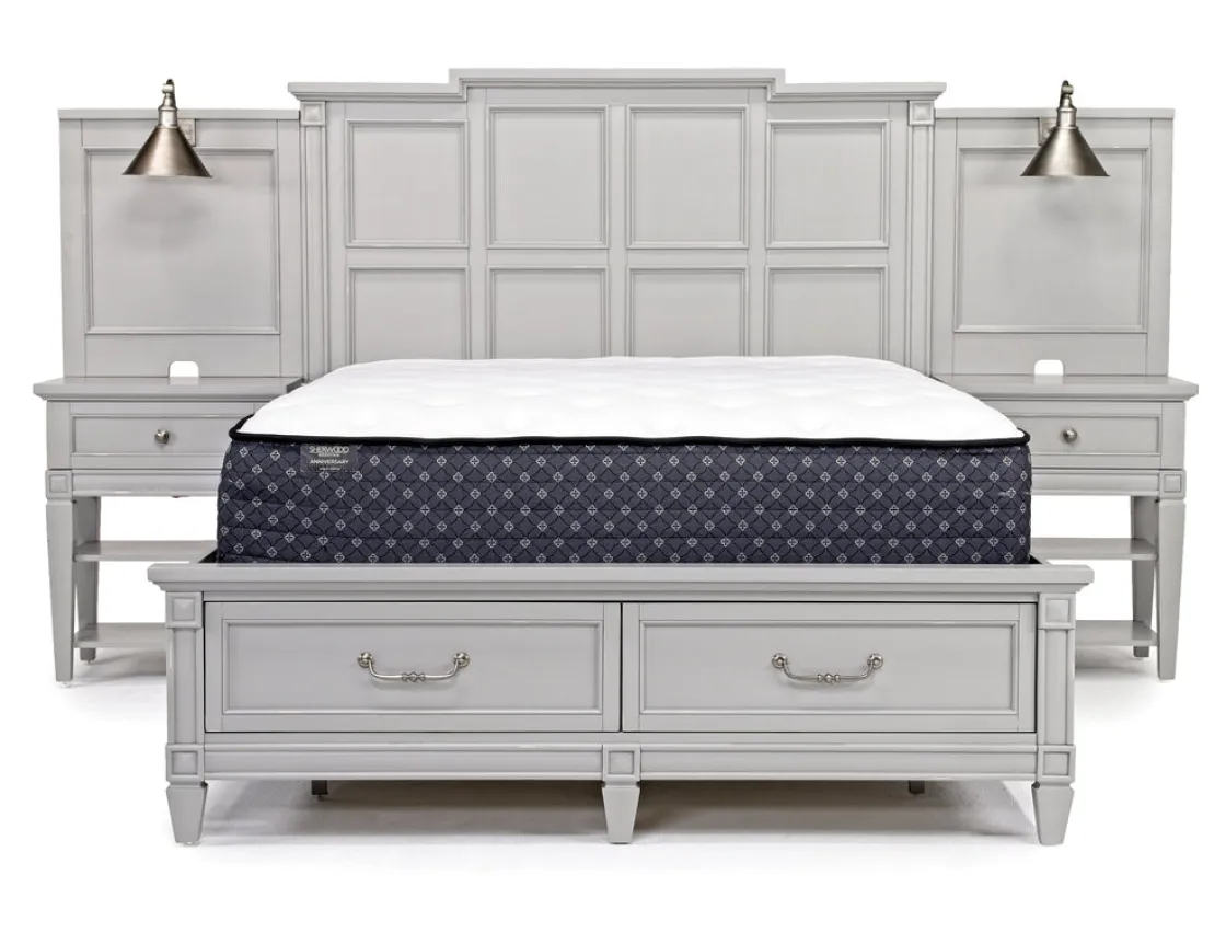 Mor Furniture Willowbrook Panel Wall Bed In Pebble, Queen
