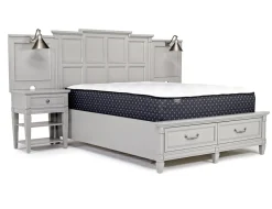 Mor Furniture Willowbrook Panel Wall Bed In Pebble, Queen