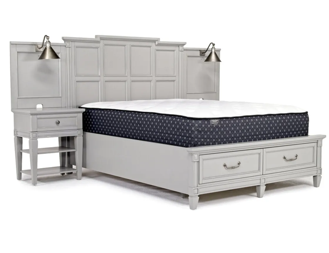 Mor Furniture Willowbrook Panel Wall Bed In Pebble, Queen