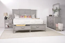 Mor Furniture Willowbrook Panel Wall Bed In Pebble, Queen