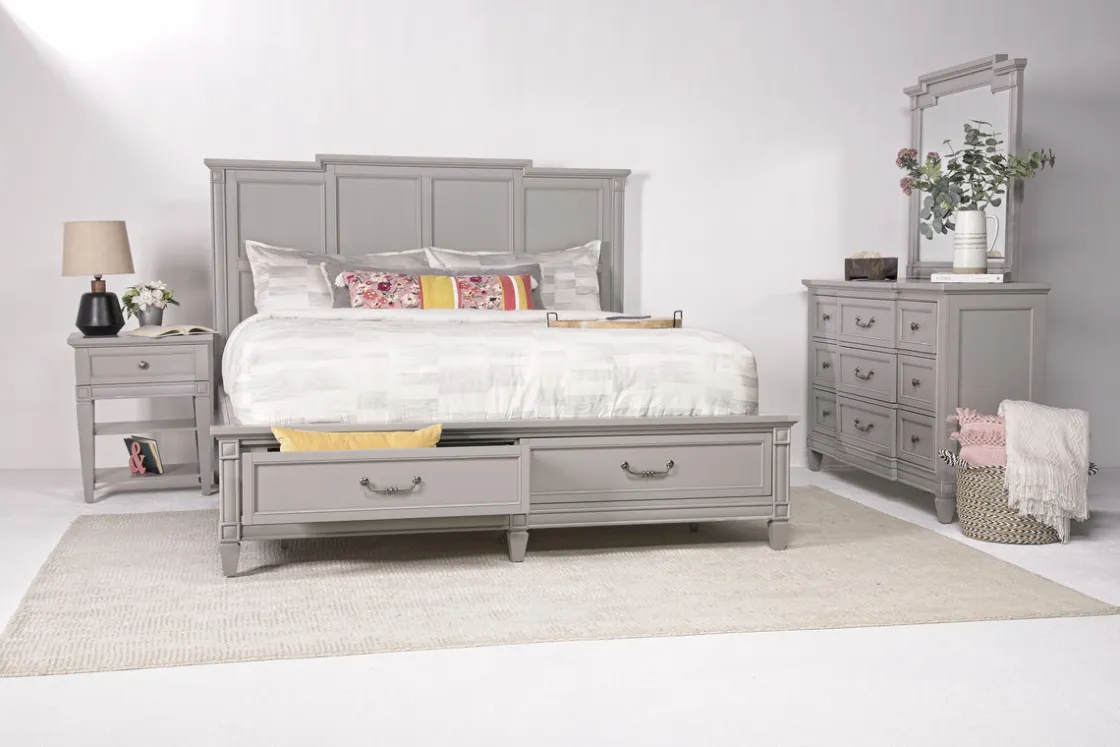 Mor Furniture Willowbrook Panel Wall Bed In Pebble, Queen
