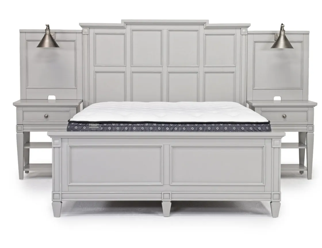 Mor Furniture Willowbrook Panel Wall Bed In Pebble, Queen