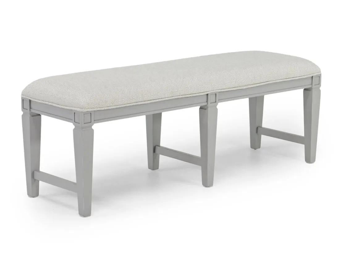 Mor Furniture Willowbrook Round Dining Table, 4 Chairs & Bench In Pebble
