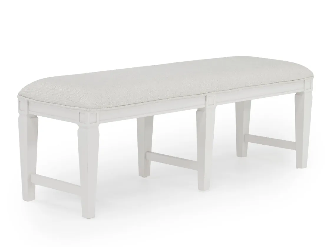 Mor Furniture Willowbrook Round Dining Table, 4 Chairs & Bench In Pebble