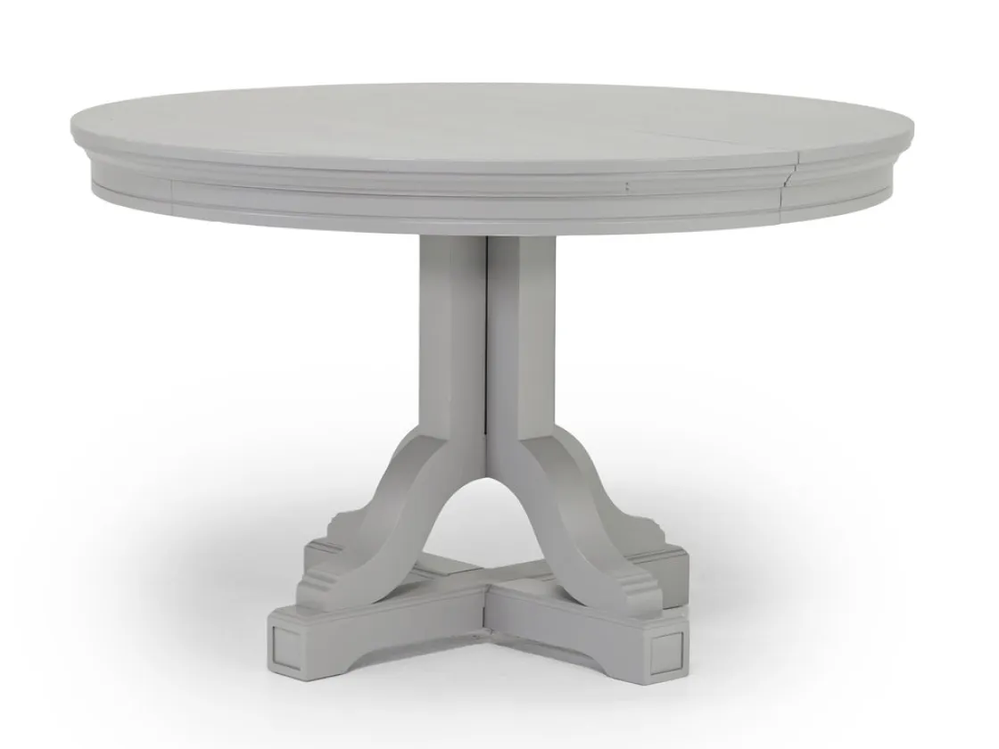 Mor Furniture Willowbrook Round Dining Table & 4 Chairs In Pebble, Slat