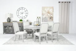 Mor Furniture Willowbrook Round Dining Table & 6 Chairs In Pebble
