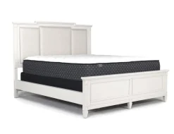 Mor Furniture Willowbrook Upholstered Panel Bed In Pebble, Queen