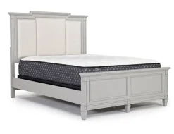 Mor Furniture Willowbrook Upholstered Panel Bed In Pebble, Queen