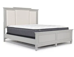 Mor Furniture Willowbrook Upholstered Panel Bed In Pebble, Queen