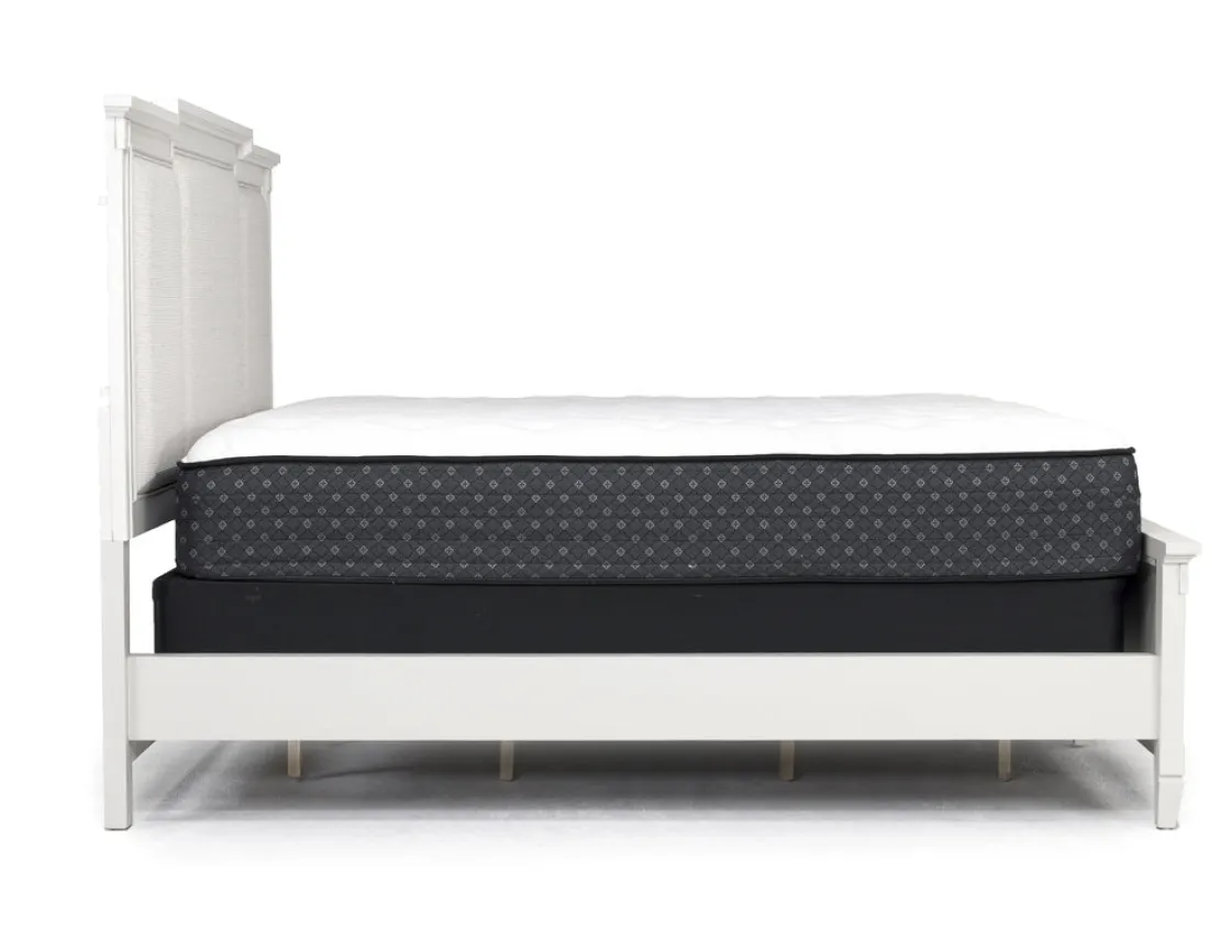 Mor Furniture Willowbrook Upholstered Panel Bed In Pebble, Queen