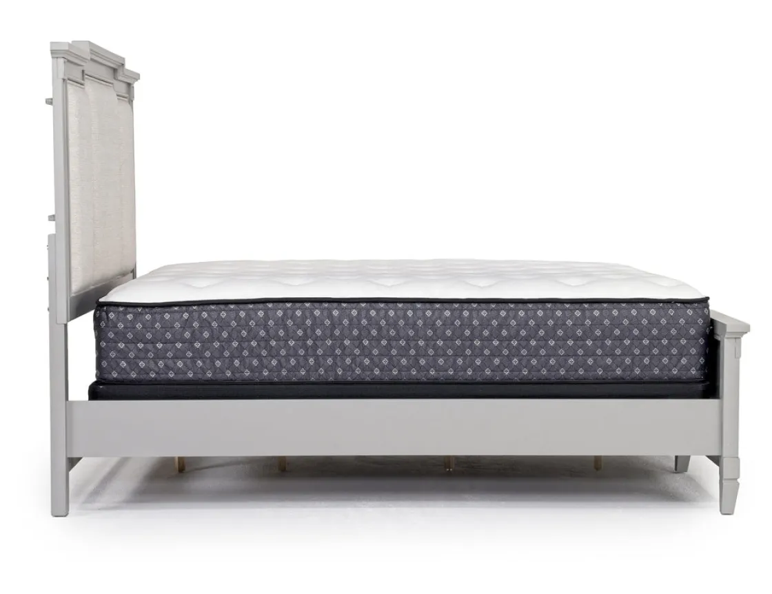 Mor Furniture Willowbrook Upholstered Panel Bed In Pebble, Queen