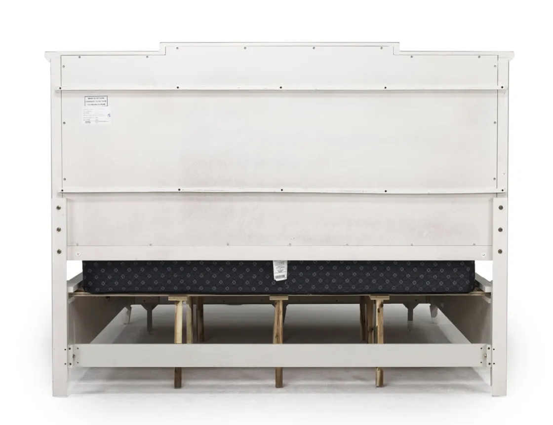 Mor Furniture Willowbrook Upholstered Panel Bed In Pebble, Queen